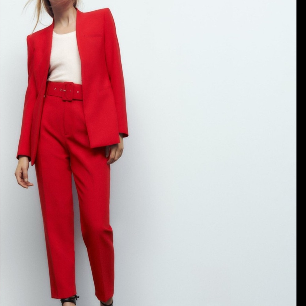 Zara Vibrant Red Pantsuit
